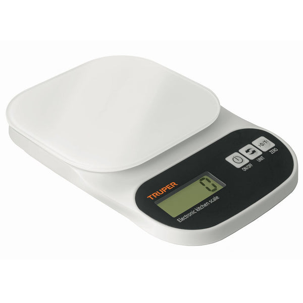 Báscula digital para cocina, plato de vidrio, 5 kg, Truper