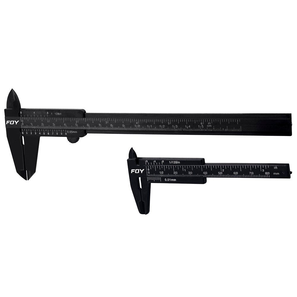 Calibradores Vernier Pie De Rey Foy Juego 2 Pzs Plástico