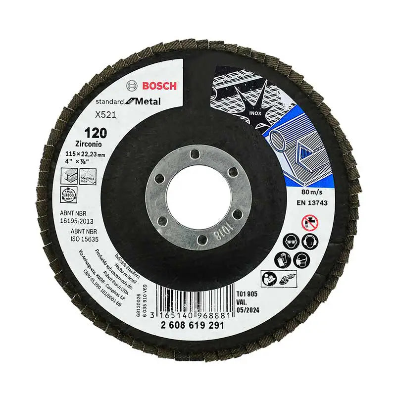 Disco Flap para Metal Bosch 4 Pulg pack de 10