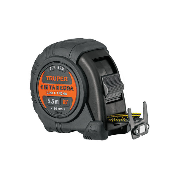 Flexómetro contra impactos 5.5 m, Cinta Negra 25 mm, Truper