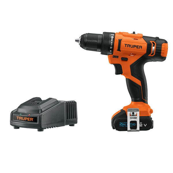 Taladro 3/8", 12V, 1 batería 2Ah, PRO